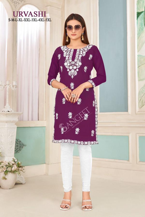 Urvashi 1001 Rayon Embroidered Kurti Collection